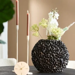 Light en Living Vaas 44x20,5x38,5 cm PHYLIA mat zwart