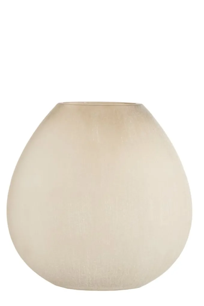 Light en Living Vaas 43x16x43 cm SANTINO glas mat lichtbruin