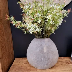 Light en Living Vaas 43x16x43 cm SANTINO glas mat lichtbruin