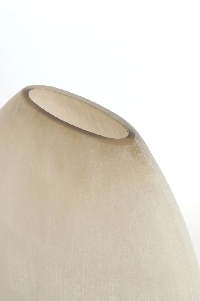 Light en Living Vaas 43x16x43 cm SANTINO glas mat lichtbruin