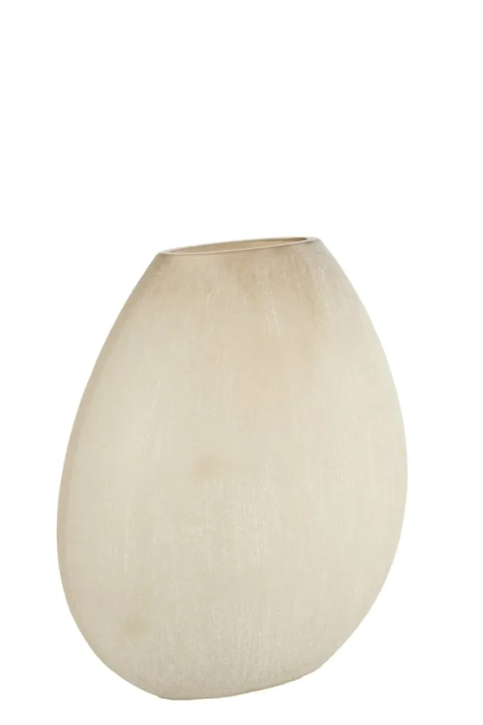 Light en Living Vaas 43x16x43 cm SANTINO glas mat lichtbruin