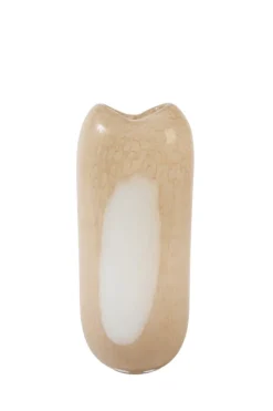 Light en Living Vaas 16x12,5x36,5 cm SYLMA glas beige+crème