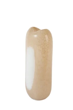 Light en Living Vaas 16x12,5x36,5 cm SYLMA glas beige+crème