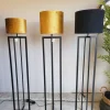 Light en Living Vloerlamp MACE Mat Zwart 30x30x140 cm van Light & Living