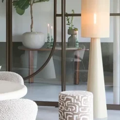 Light en Living Vloerlamp Ø38x180 cm MICKY linnen olijf groen