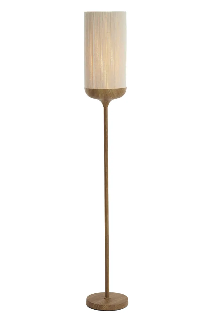 Light en Living Vloerlamp Ø23x159 cm DANIA hout print naturel+touw crème