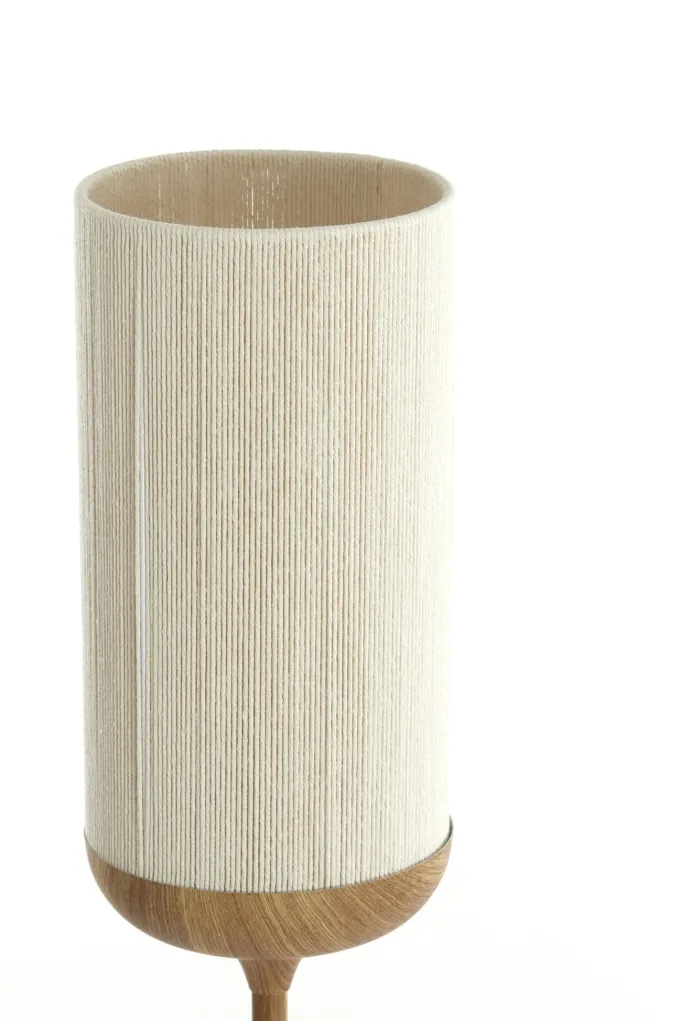 Light en Living Vloerlamp Ø23x159 cm DANIA hout print naturel+touw crème