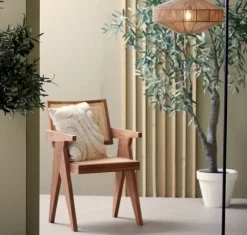Light en Living Vloerlamp Ø43x164 cm LYRA naturel+mat zwart