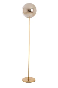 Light en Living Vloerlamp Ø30x160 cm MEDINA glas smoke+goud