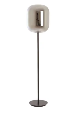 Light en Living Vloerlamp Ø35x160 cm JULIA glas smoke+zwart