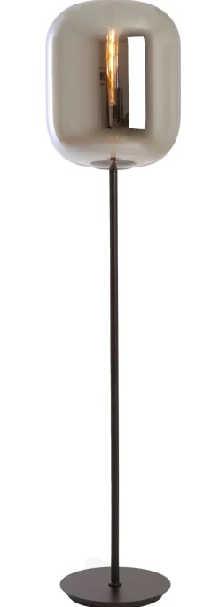Light en Living Vloerlamp Ø35x160 cm JULIA glas smoke+zwart