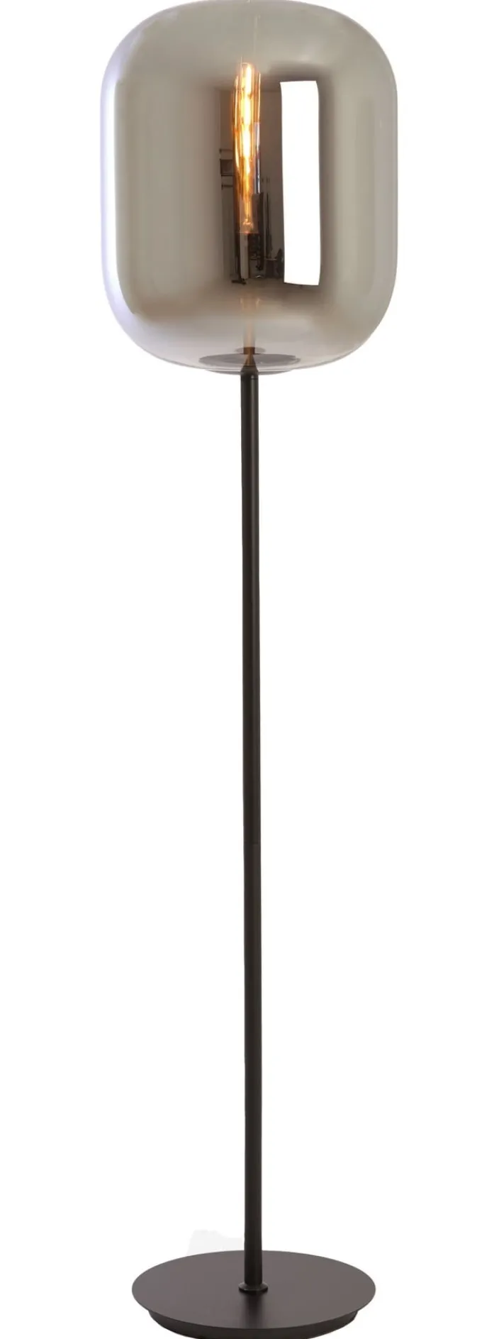 Light en Living Vloerlamp Ø35x160 cm JULIA glas smoke+zwart