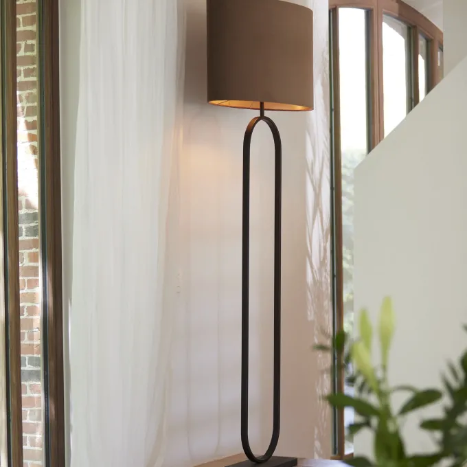 Light en Living Vloerlamp 30x15x142 cm JAMIRI mat zwart van Light & Living
