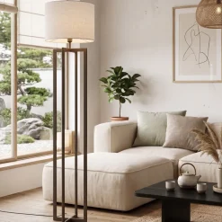 Light en Living Vloerlamp 30x30x140 cm MACE bruin van Light & Living