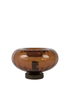 Light en Living Wandlamp Ø30 cm MASHA glas bruin+bruin-brons