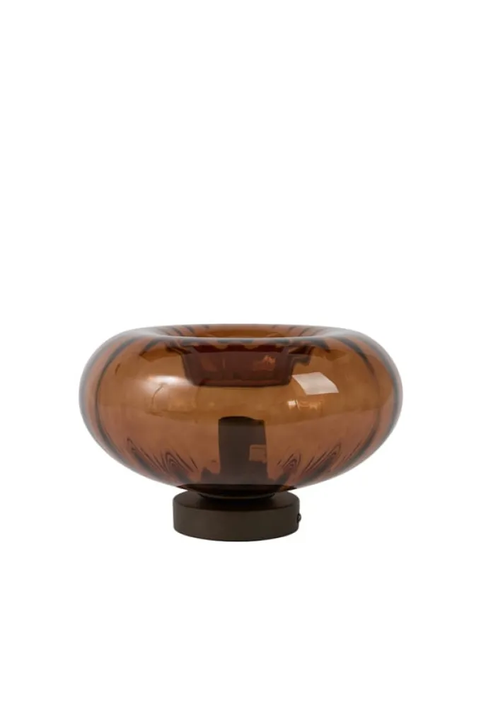Light en Living Wandlamp Ø30 cm MASHA glas bruin+bruin-brons