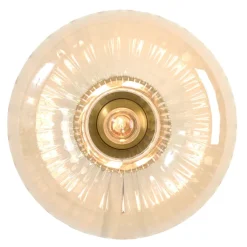 Light en Living Wandlamp Ø30 cm MASHA glas amber+goud