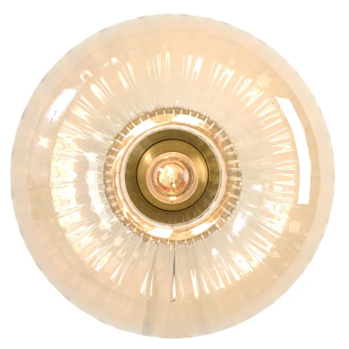 Light en Living Wandlamp Ø30 cm MASHA glas amber+goud