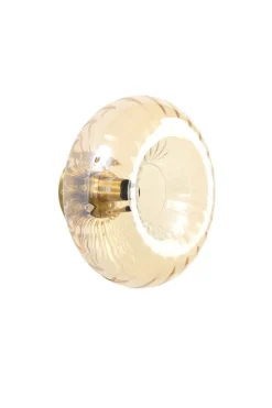 Light en Living Wandlamp Ø30 cm MASHA glas amber+goud
