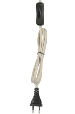 Light en Living Wandlamp E14 15x10x30,5 cm VYANA linnen naturel+donker bruin