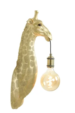 Light en Living Wandlamp Giraffe goud of zwart - Stoere Dierenlamp