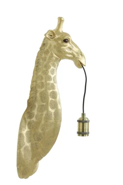 Light en Living Wandlamp Giraffe goud of zwart - Stoere Dierenlamp