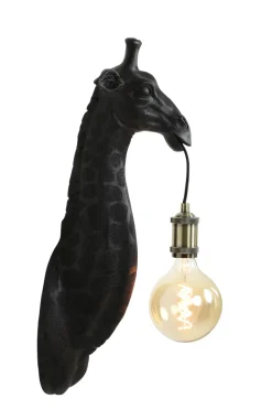 Light en Living Wandlamp Giraffe goud of zwart - Stoere Dierenlamp