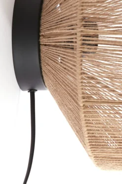 Light en Living Wandlamp Ø43x43 cm LYRA naturel+mat zwart