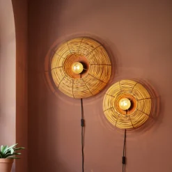 Light en Living Wandlamp Ø50x20 cm MILAN rotan naturel
