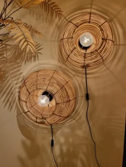 Light en Living Wandlamp Ø50x20 cm MILAN rotan naturel
