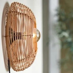 Light en Living Wandlamp Ø40x15 cm MILAN rotan naturel