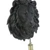 Light en Living Wandlamp 33,5x19x40,5 cm LION mat zwart