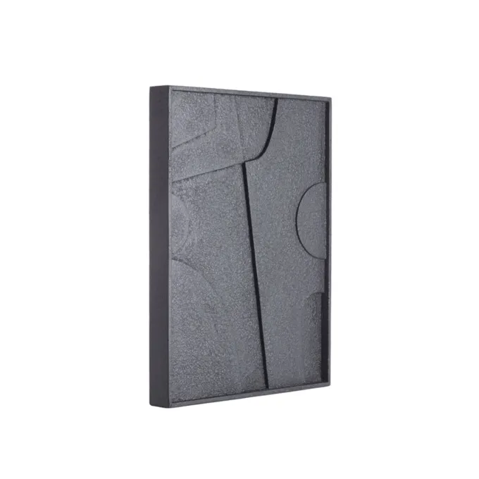 Light en Living Wandornament 80x8x60 cm COLINO hout mat zwart