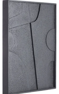 Light en Living Wandornament 80x8x60 cm COLINO hout mat zwart