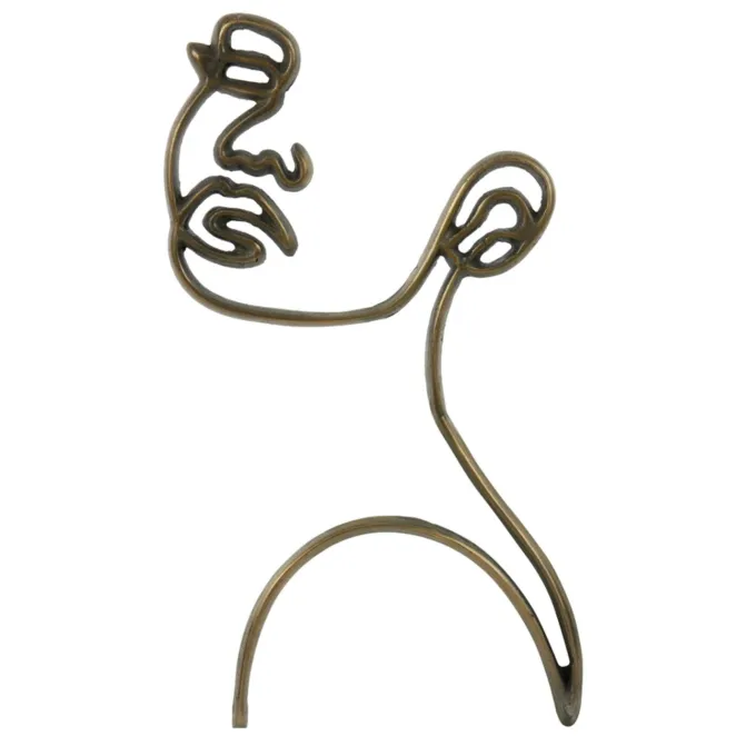 Light en Living Wandornament FACE antiek brons - 2 afmetingen