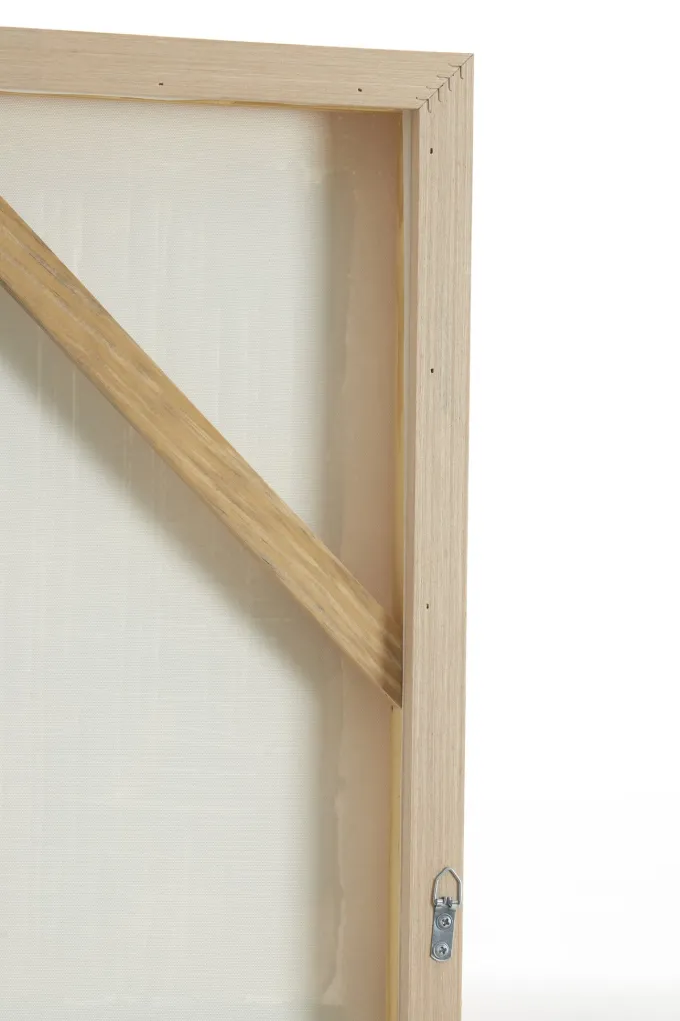 Light en Living Wandornament 60x3,5x80 cm MAREYA olijfgroen+crème