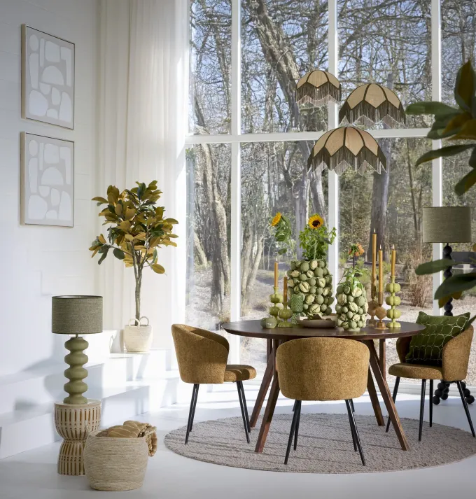 Light en Living Wandornament 80x3,5x80 cm NIEVES zand+crème