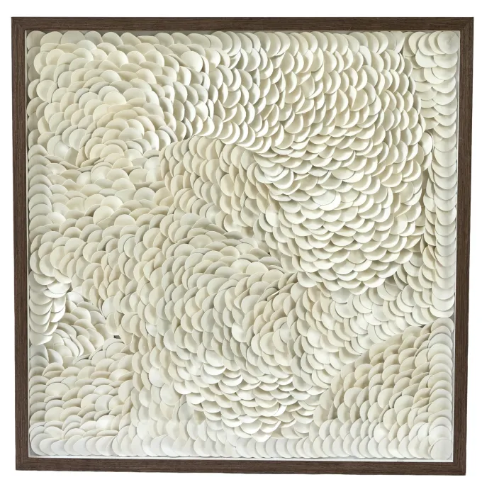 Light en Living Wandornament 80x4x80 cm XELHU crème+donker bruin
