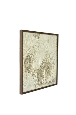Light en Living Wandornament 80x4x80 cm XELHU crème+donker bruin