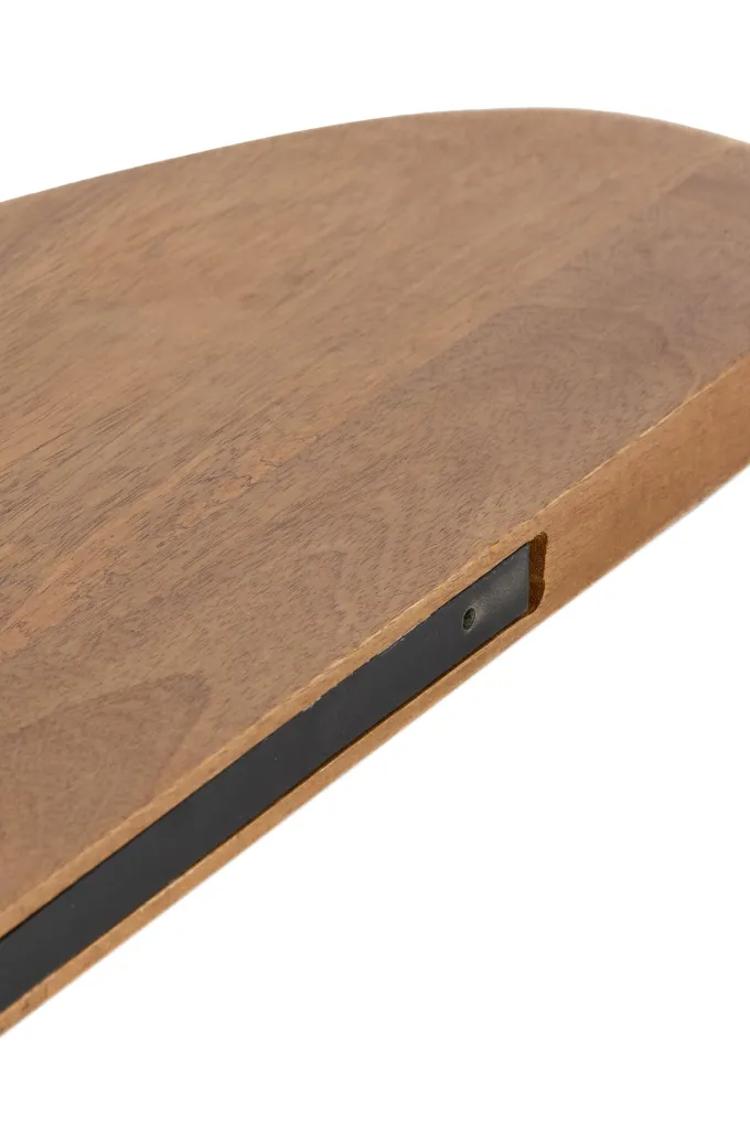 Light en Living Wandplank 80x20x3 cm GINOSU olie bruin