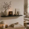 Light en Living Wandplank 70x17x2 cm GINOSA hout mat zwart