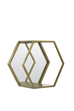 Light en Living Wandrek+spiegel HUAL antiek brons 57x25,5x50 cm