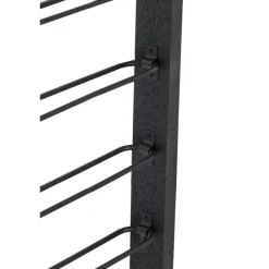 Light en Living Wijnrek 8 flessen 40x6x120 cm SORRENTO hout zwart+zwart