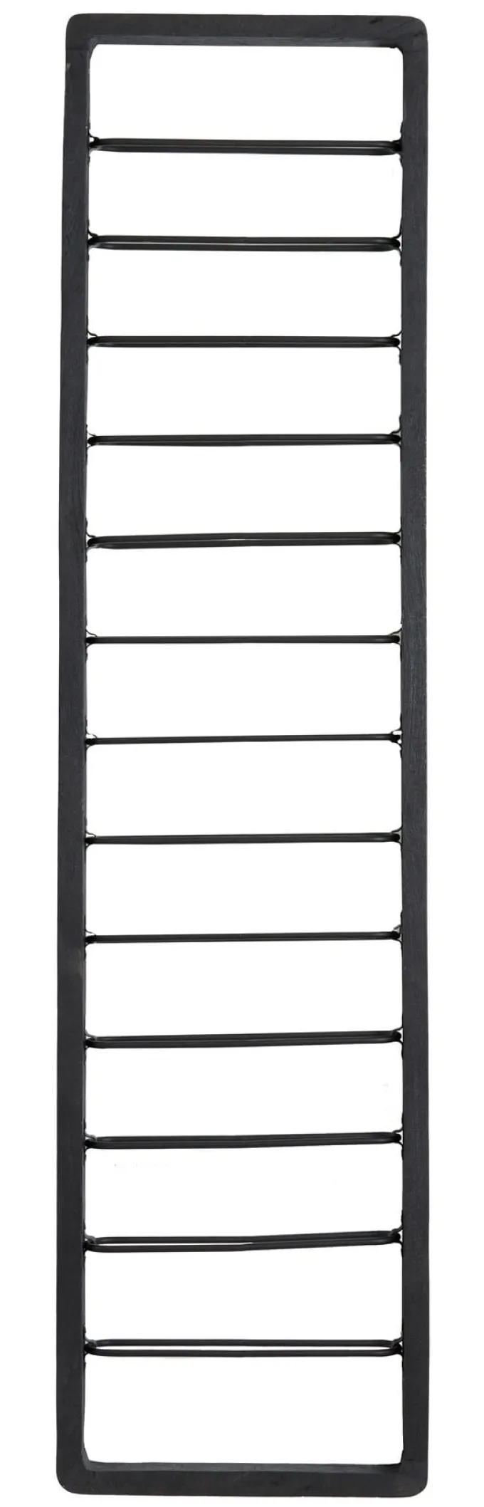 Light en Living Wijnrek 13 flessen 40x6x160 cm SORRENTO hout zwart+zwart