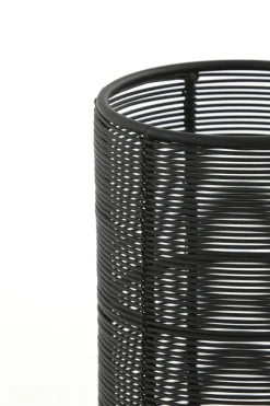Light en Living Windlicht Lezuza mat zwart - Ø10x21 cm