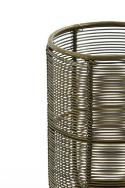 Light en Living Windlicht Lezuza antiek brons Ø 10x21cm van Light & Living