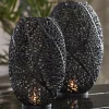 Light en Living Windlicht SINULA mat zwart - 2 maten - Light & Living