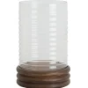 Light en Living Windlicht Ø23x34,5 cm MALDA mango hout bruin + glas