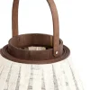 Light en Living Windlicht Ø36X55 cm DAZIO Linen Natural+donkerbruin hout