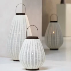 Light en Living Windlicht Ø32x40 cm Dazio Linen Natural+donkerbruin hout